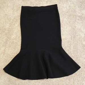 Eva Mendez New York & Company Black Midi Knit Skirt, Womens Large Tall